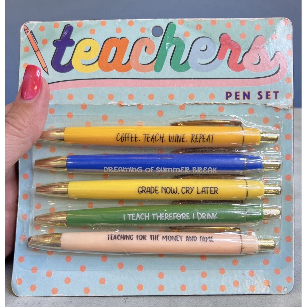 Teachers‎ Quotes Multi Color Decorative Writing Pen Set Fun Club
